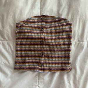 striped tube top